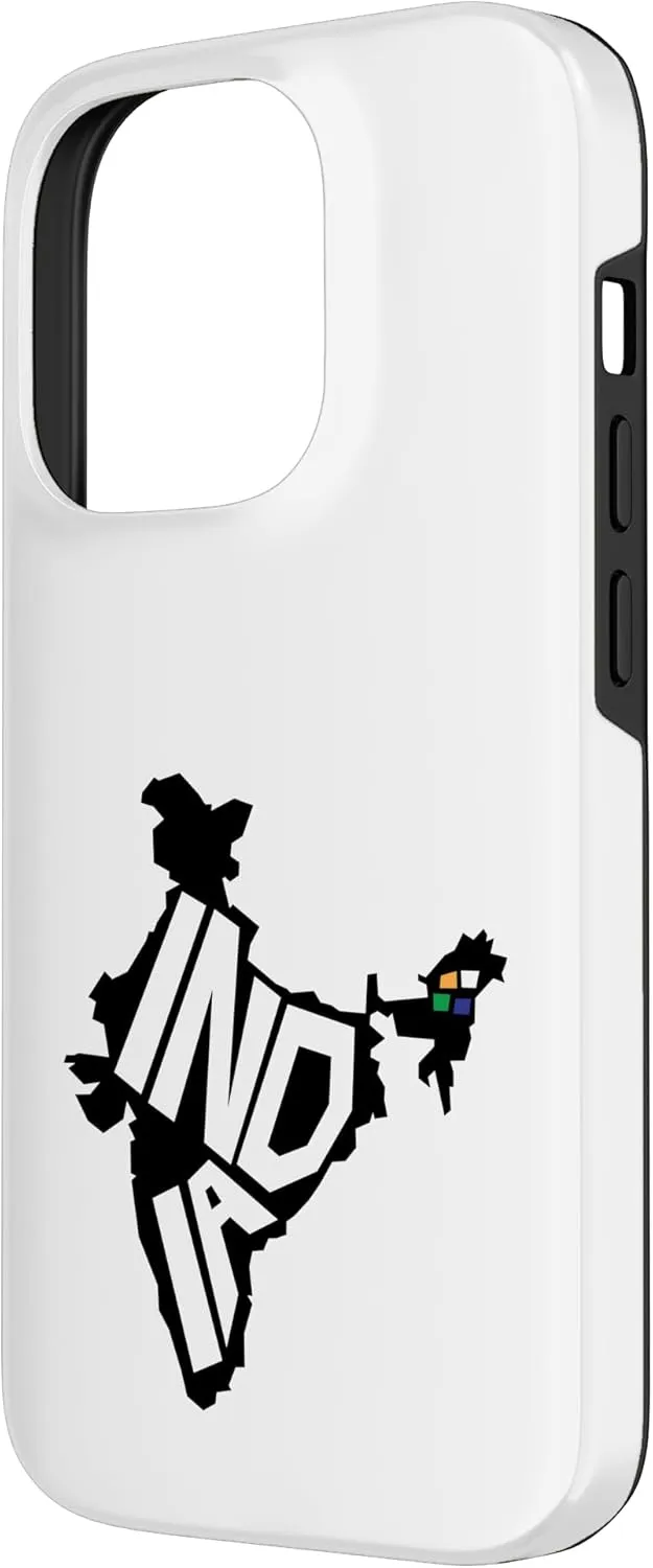 Retro India Map Case for iPhone 14 Pro