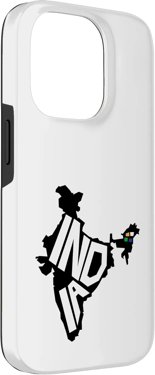 Retro India Map Case for iPhone 14 Pro