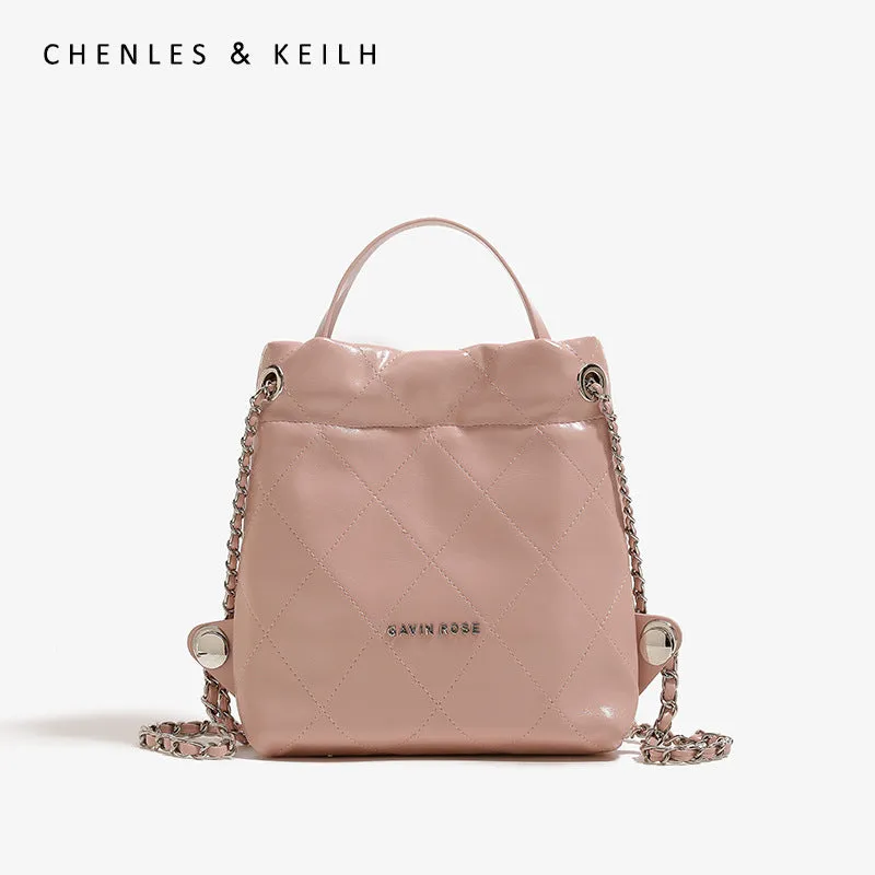 Rhombus Chain Female Fashion Classic Style Backpacks