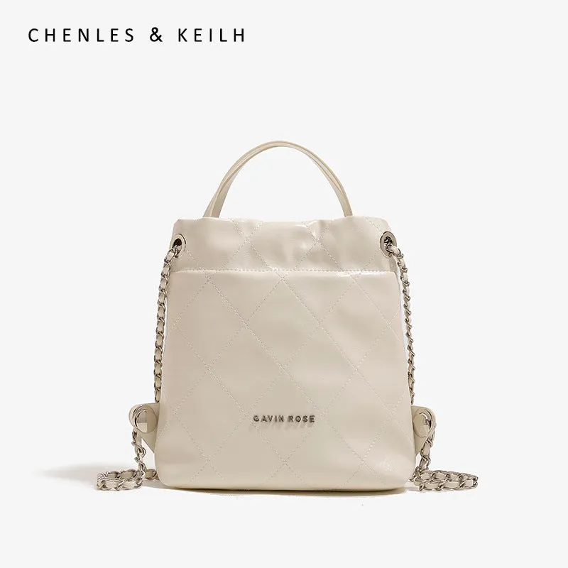 Rhombus Chain Female Fashion Classic Style Backpacks