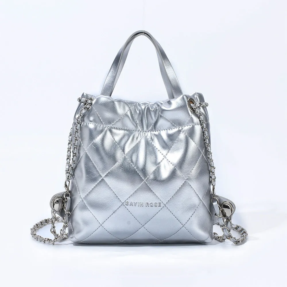Rhombus Chain Female Fashion Classic Style Backpacks