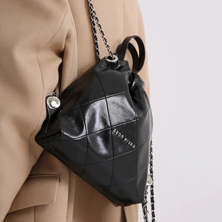 Rhombus Chain Female Fashion Classic Style Backpacks