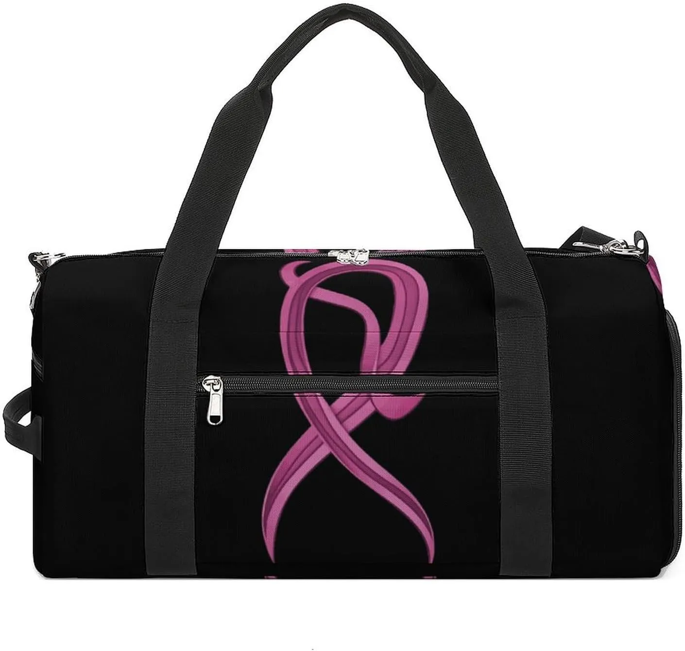 Ribbon Breast Cancer Awareness Sports Gym Bag Lightweight Travel Duffel Bag Workout Bags Casual Weekender Bag for Men Women