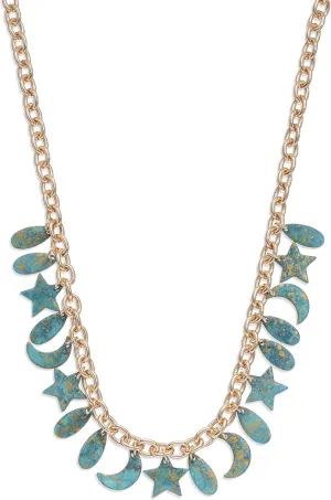 Robert Lee Morris Soho Celestial Patina Charm Necklace