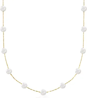 Ross-Simons 6-6.5mm Cultured Pearl Station Necklace
