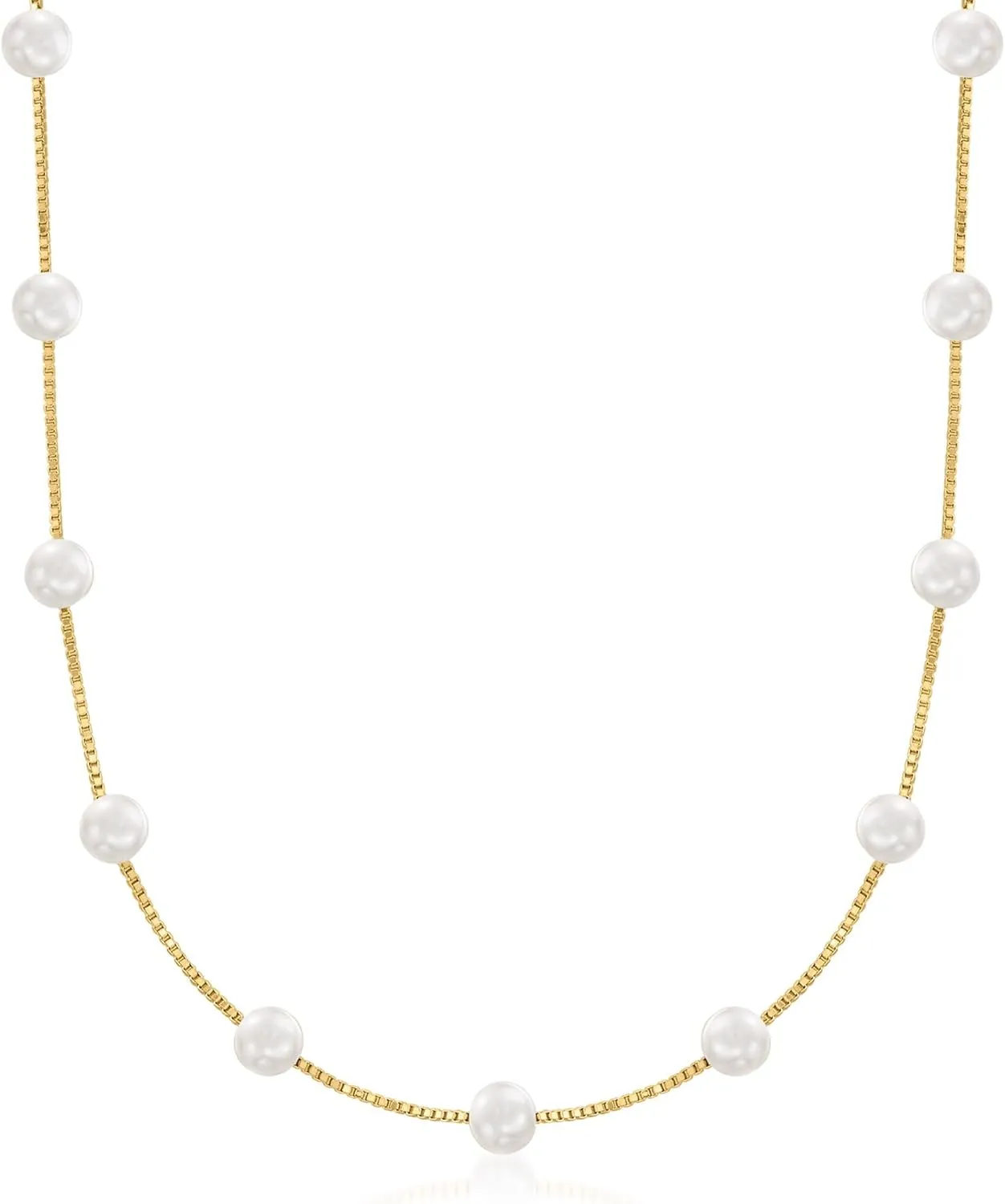 Ross-Simons 6-6.5mm Cultured Pearl Station Necklace
