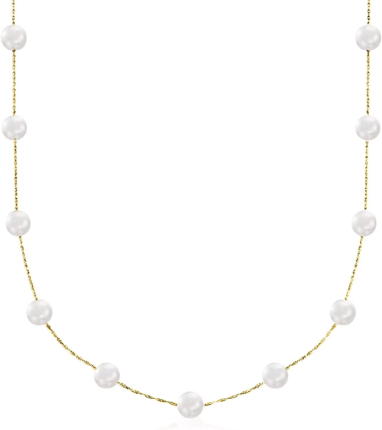 Ross-Simons 6-6.5mm Cultured Pearl Station Necklace