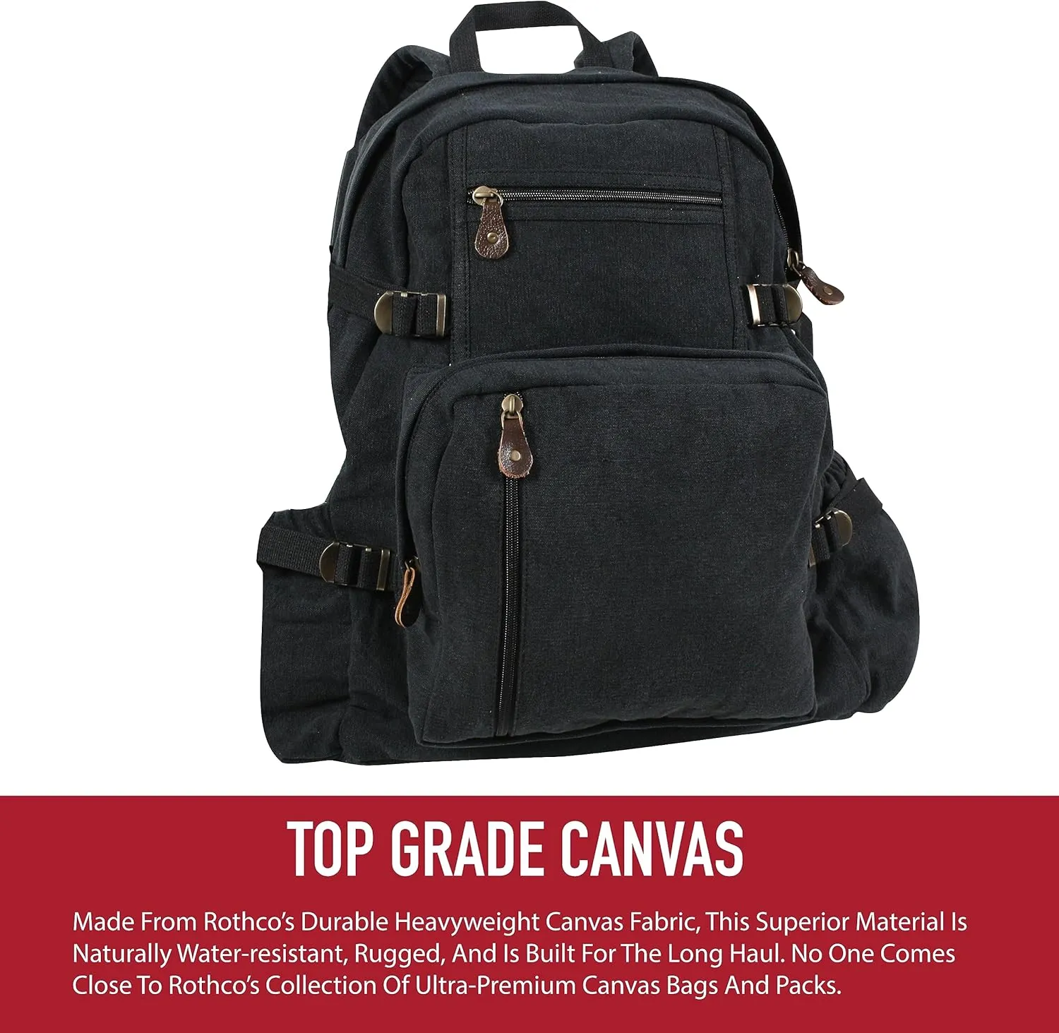 Rothco Jumbo Vintage Canvas Backpack (Olive Drab)