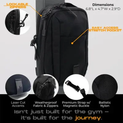 Royaleva Magnetic Water Bottle Gym Bag with Sling Design