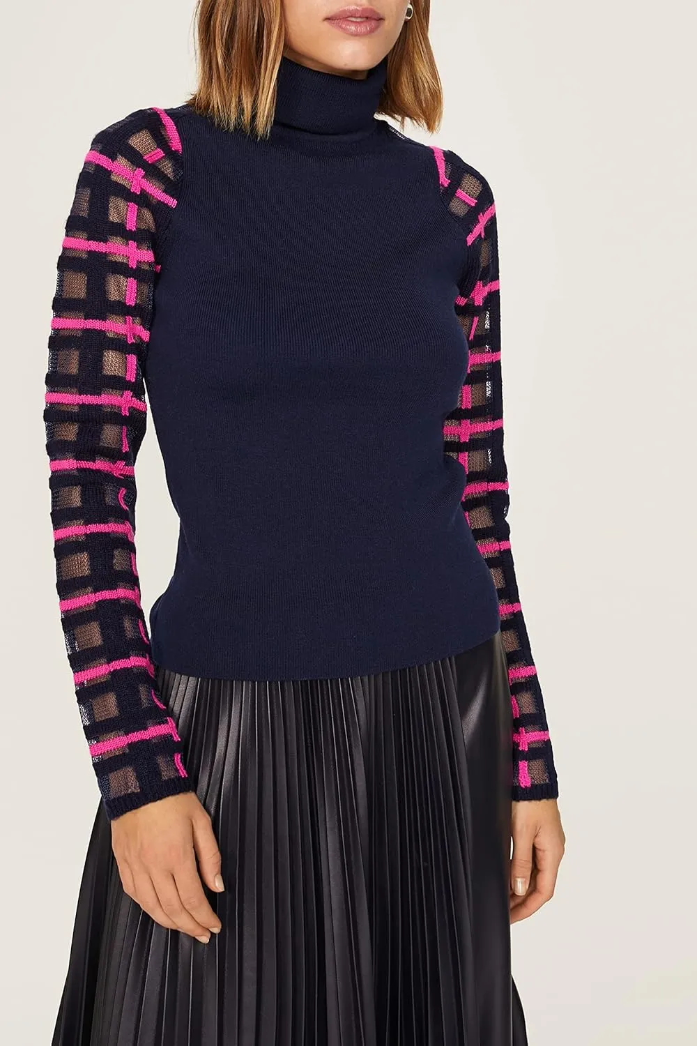 RTR Design Collective Sheer Sleeve Turtleneck