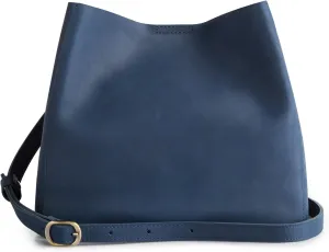 S-ZONE Full Grain Leather Crossbody Bags for Women Shoulder Bag Butterfly Bucket Purses