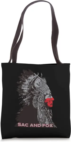 Sac and Fox American Indian Proud Chief Vintage Respect Tote Bag
