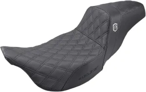 Saddlemen 0801-1174 SC80807DB Pro Series SDC Performance Grip Seat TOURING MODELS, Black With Black Stitch