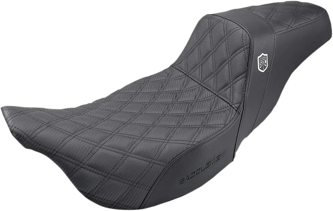Saddlemen 0801-1174 SC80807DB Pro Series SDC Performance Grip Seat TOURING MODELS, Black With Black Stitch