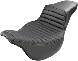 Saddlemen 0801-1282 808-07B-171EXT Extended Reach Step-Up Seat - Tuck-n-Roll - Black, 120/90-18