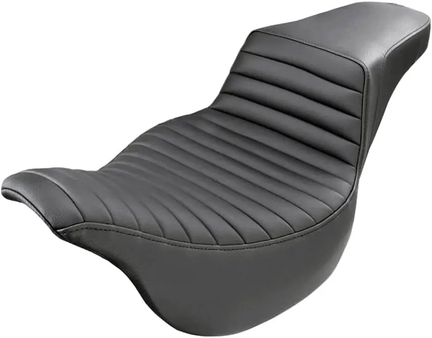 Saddlemen 0801-1282 808-07B-171EXT Extended Reach Step-Up Seat - Tuck-n-Roll - Black, 120/90-18