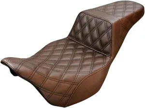 Saddlemen 0801-1288 808-07B-175BREX Extended Reach Step-Up Seats - Full Lattice Stitch - Brown - FLH