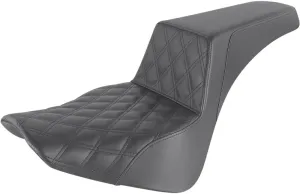 SADDLEMEN 0802-1399 818-33-172 Step-Up Seat - Front Lattice Stitch - Black