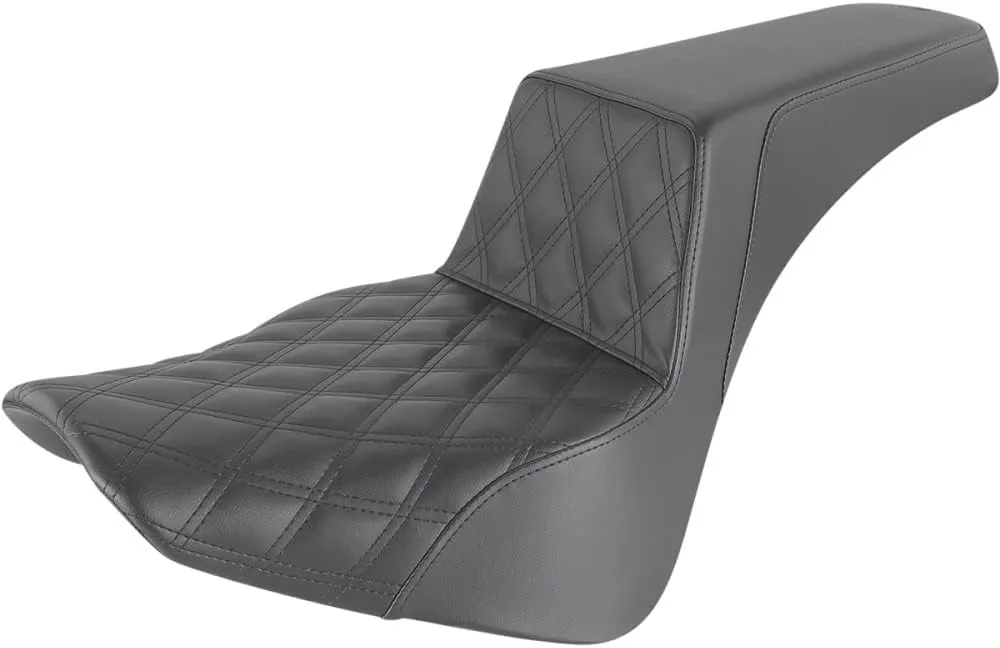 SADDLEMEN 0802-1399 818-33-172 Step-Up Seat - Front Lattice Stitch - Black