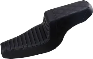 Saddlemen Black Rear Lattice Stitch Tuck N Roll Seat