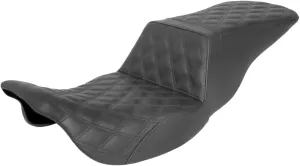 Saddlemen Step Up Seat (Lattice Stitched) (Black) For 08-20 HARLEY FLHX2