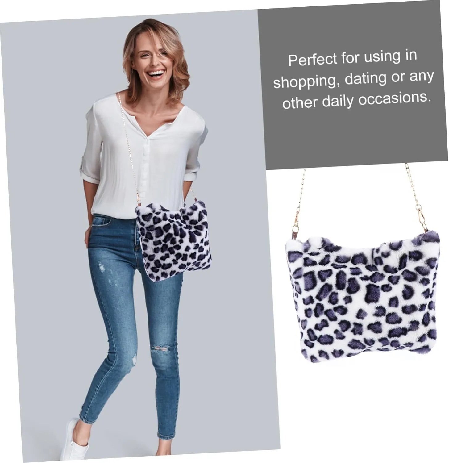 SAFIGLE 1pc Leopard Print Bag Handbag for Shopping Women Bag Fashionable Handbag Large Handbag Leopard Bag