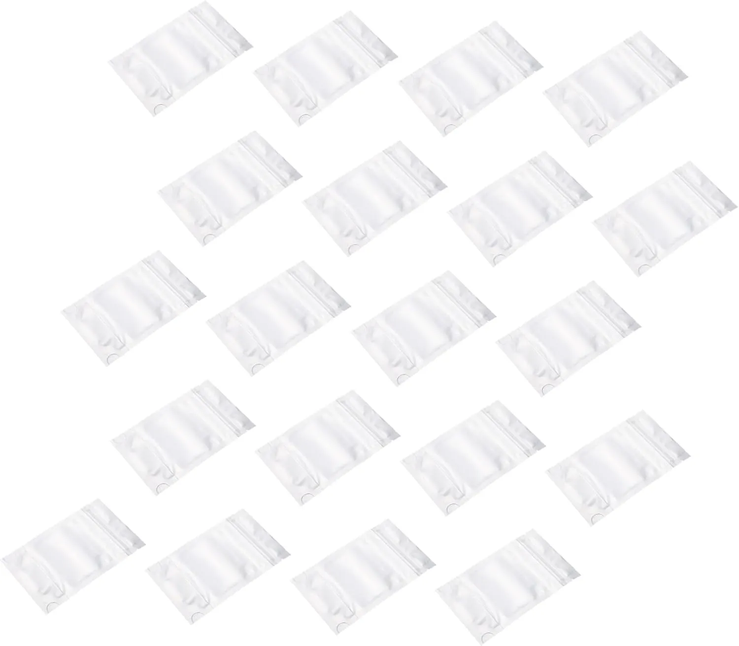 SAFIGLE 50Pcs Resealable Food Storage Bags Snack Pouches for Dried Fruits Nuts and Grains Airtight Durable Reusable Food Sealing Bags