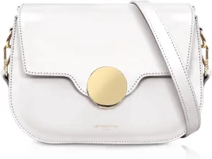San Pedro Leather Shoulder Bag, 9.8 x 7.5 x 3.1 inches, Goldtone Hardware