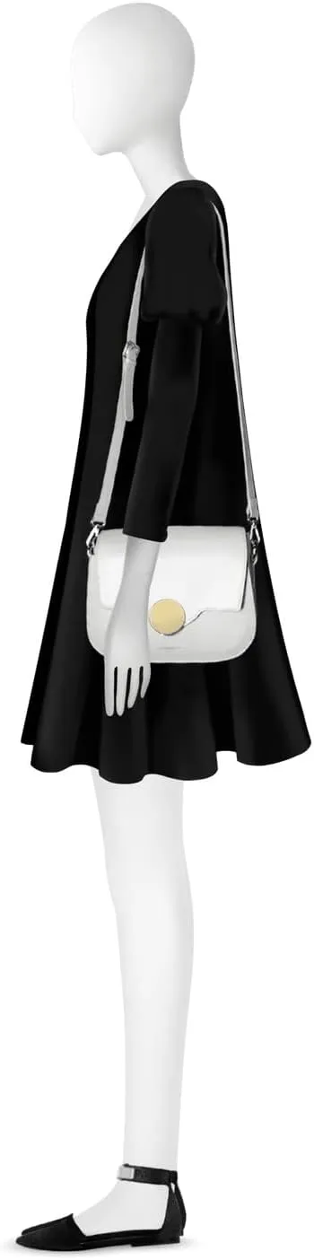 San Pedro Leather Shoulder Bag, 9.8 x 7.5 x 3.1 inches, Goldtone Hardware