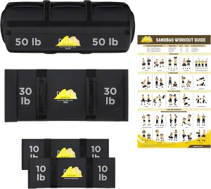 Sandbags for Working Out (Unfilled) - Enhance Your Fitness with Our Workout Sandbag, Versatile & Durable Sand Bags for Weight Training | 10-50 lbs & 15-75 lbs - Sandbags for Fitness Guide Included