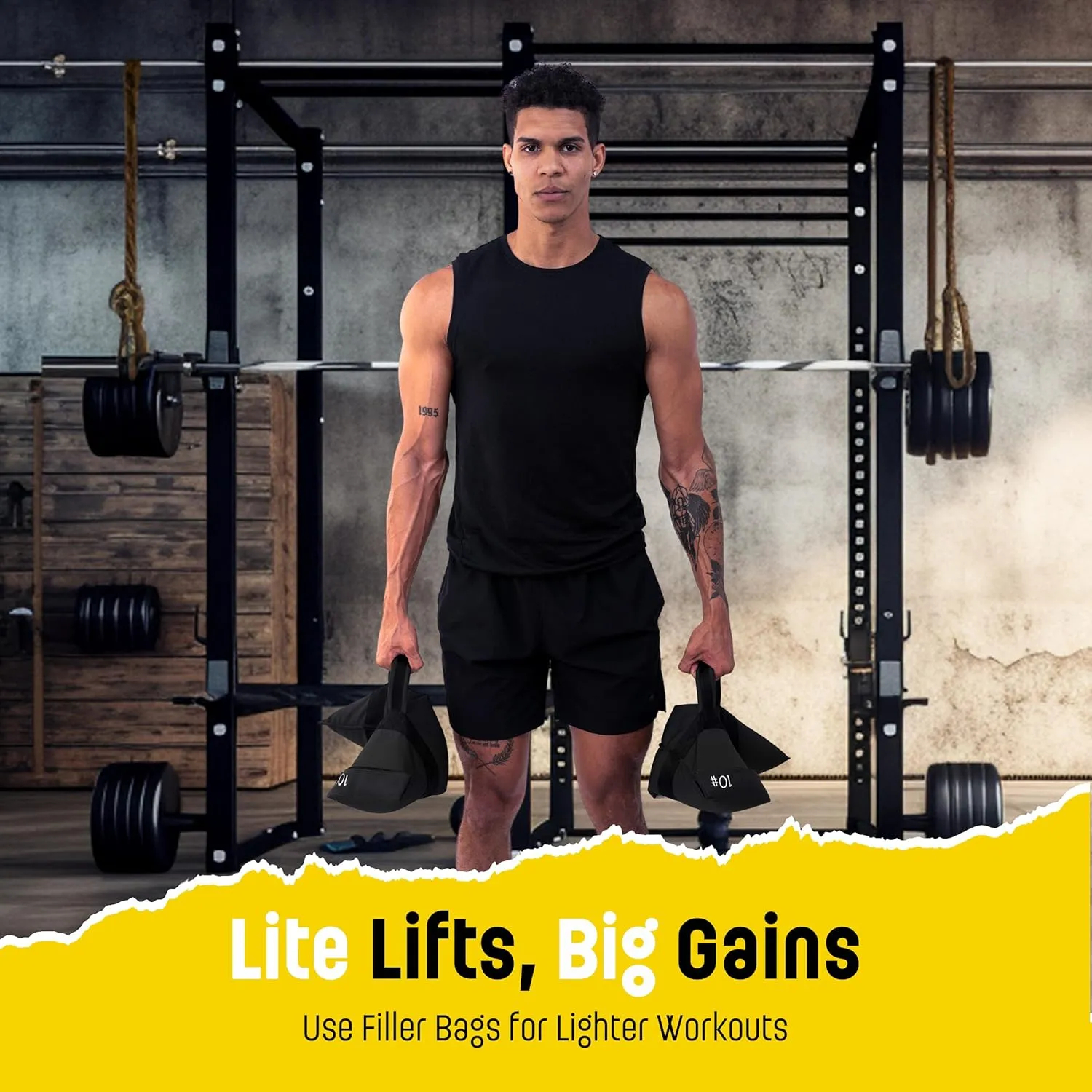 Sandbags for Working Out (Unfilled) - Enhance Your Fitness with Our Workout Sandbag, Versatile & Durable Sand Bags for Weight Training | 10-50 lbs & 15-75 lbs - Sandbags for Fitness Guide Included