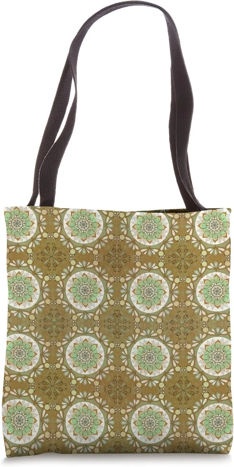 Sandy Beach Mandala Pattern Tote Bag