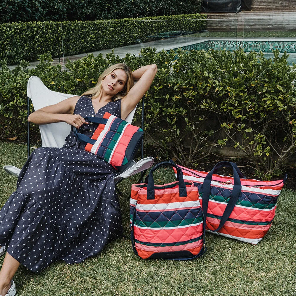Santa Monica Tote Bag - Navy Multi Stripe