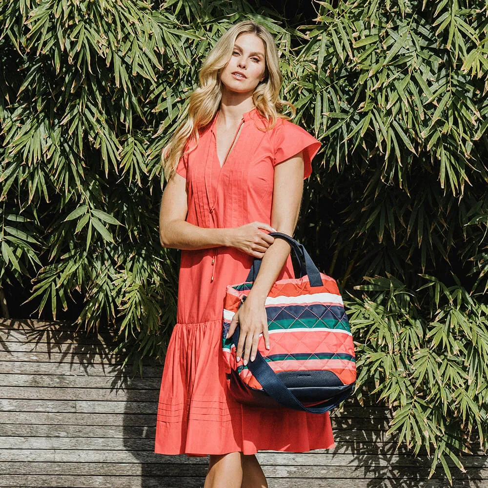 Santa Monica Tote Bag - Navy Multi Stripe