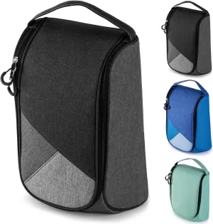 SAPLIZE Soft Padded Golf Shoe Bag, Sport Shoe Carrier Bag with Ventilation Holes, Breathable Shoe Storage Organizer Bag, Black