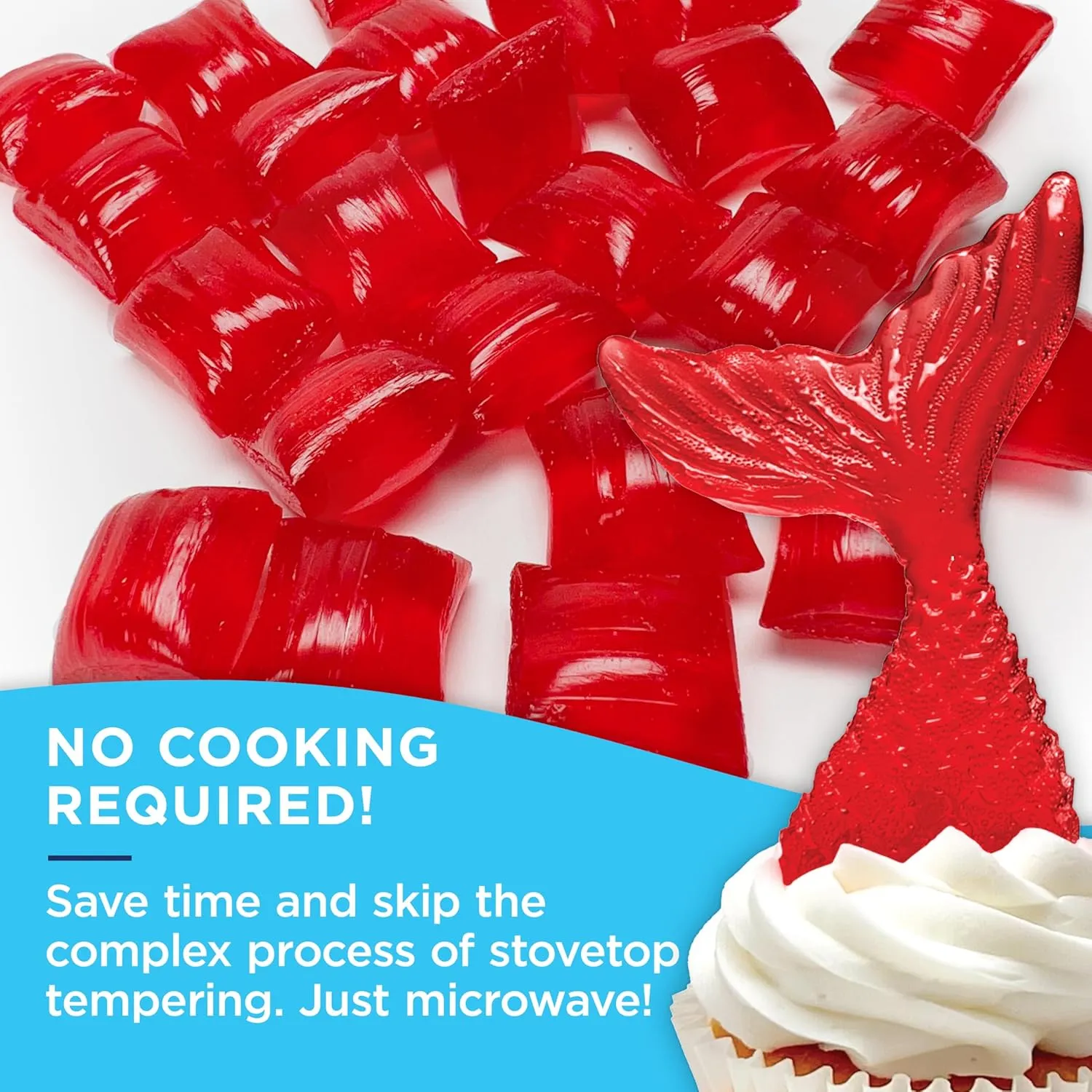 Satin Ice Isomelts for Making Lollipops (Red) (7oz Pouch) – No Prep Isomalt, Pre-Colored, & Sugar-Free