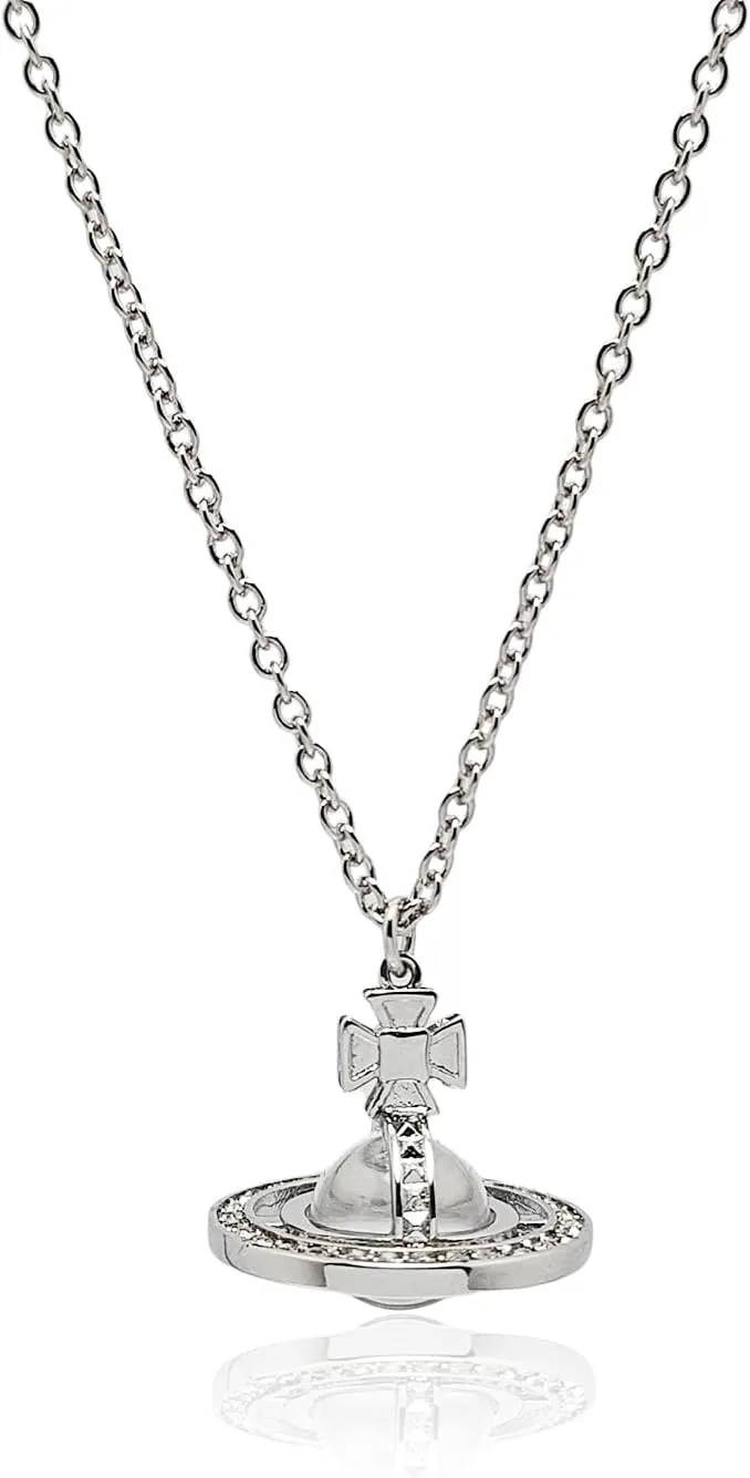 Saturn Pendant Necklace for Women Glass Bead Pendant Necklace Sweater Chain Jewelry for Women Planetary Element Necklace Jewelry for Mother Wife Sister Daughter