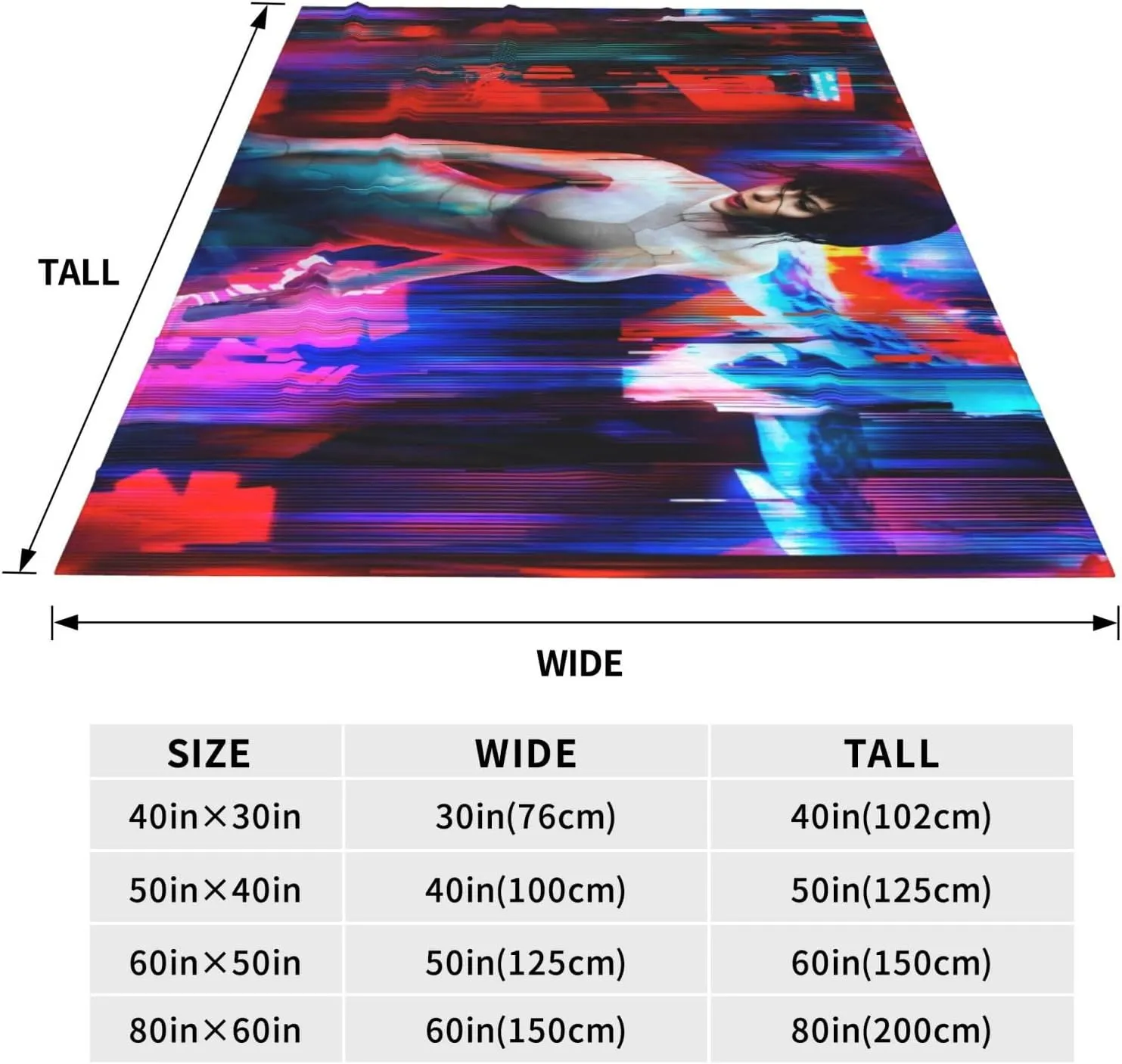 Scarlett Johansson Blanket Flannel Fleece Printed Throw Blankets Ultra Soft Micro Warm Blanket for All Season Bedding Chair Sofa Couch Bed 50"x40"