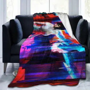 Scarlett Johansson Blanket Flannel Fleece Printed Throw Blankets Ultra Soft Micro Warm Blanket for All Season Bedding Chair Sofa Couch Bed 50"x40"