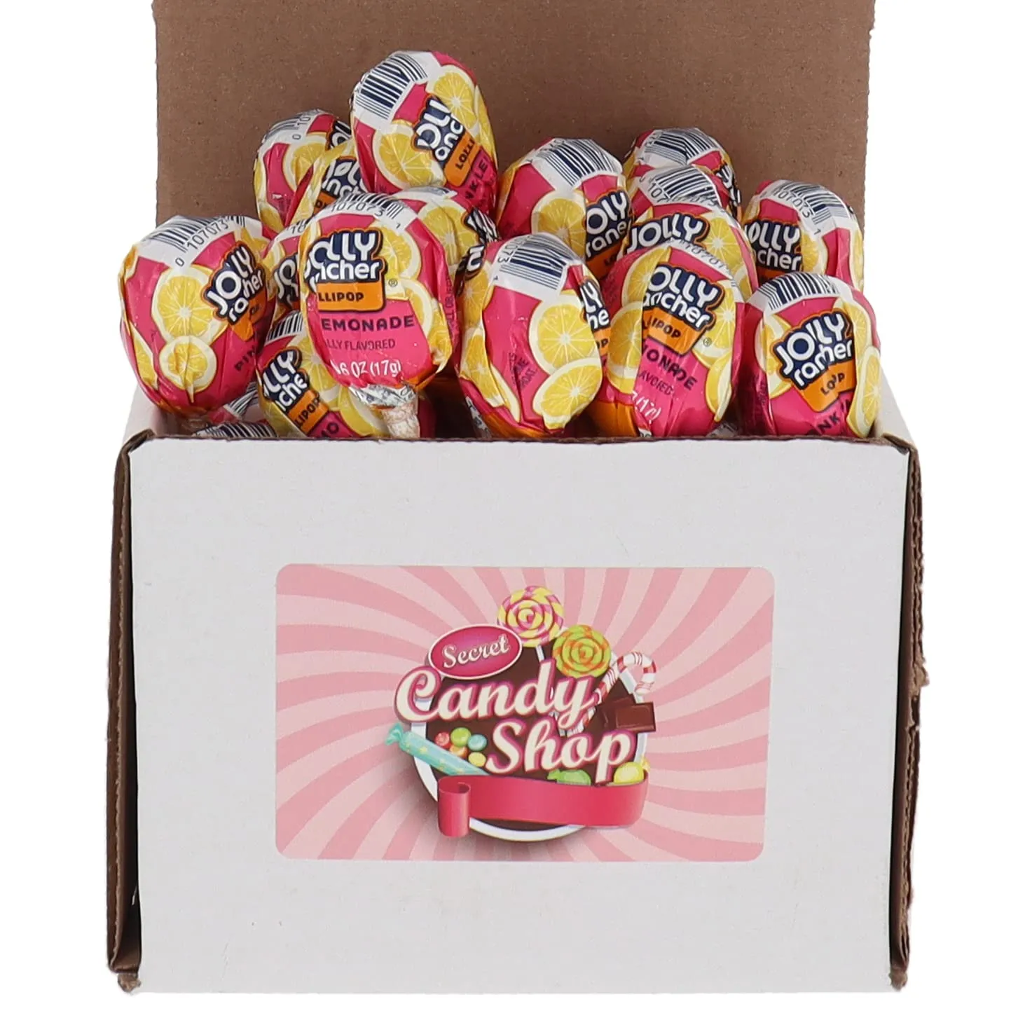 SECRET CANDY SHOP Jolly Rancher Pops Lollipops Lollies in a Box (Pink Lemonade, Pack of 20)
