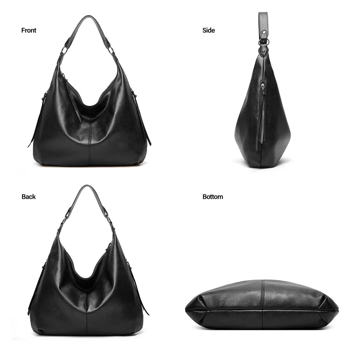 Sendfen Hobo Bags for Women Leather Crossbody Bags Ladies Wristlet Handbags Purse Set 3Pcs