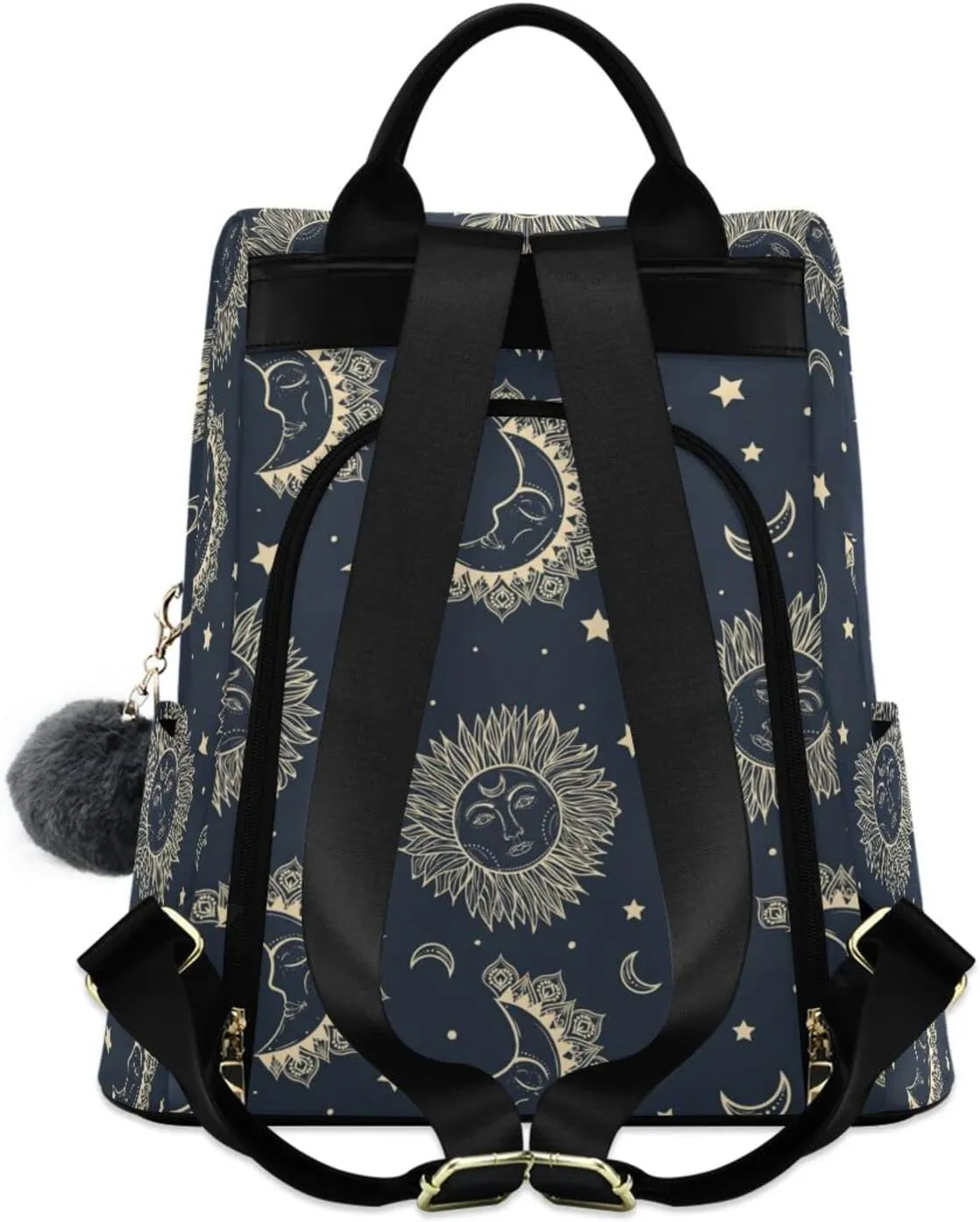 senya Fashion Backpack Purse for Women, Bohemian Sun Moon Stars Backpack Shoulder Bag for Women