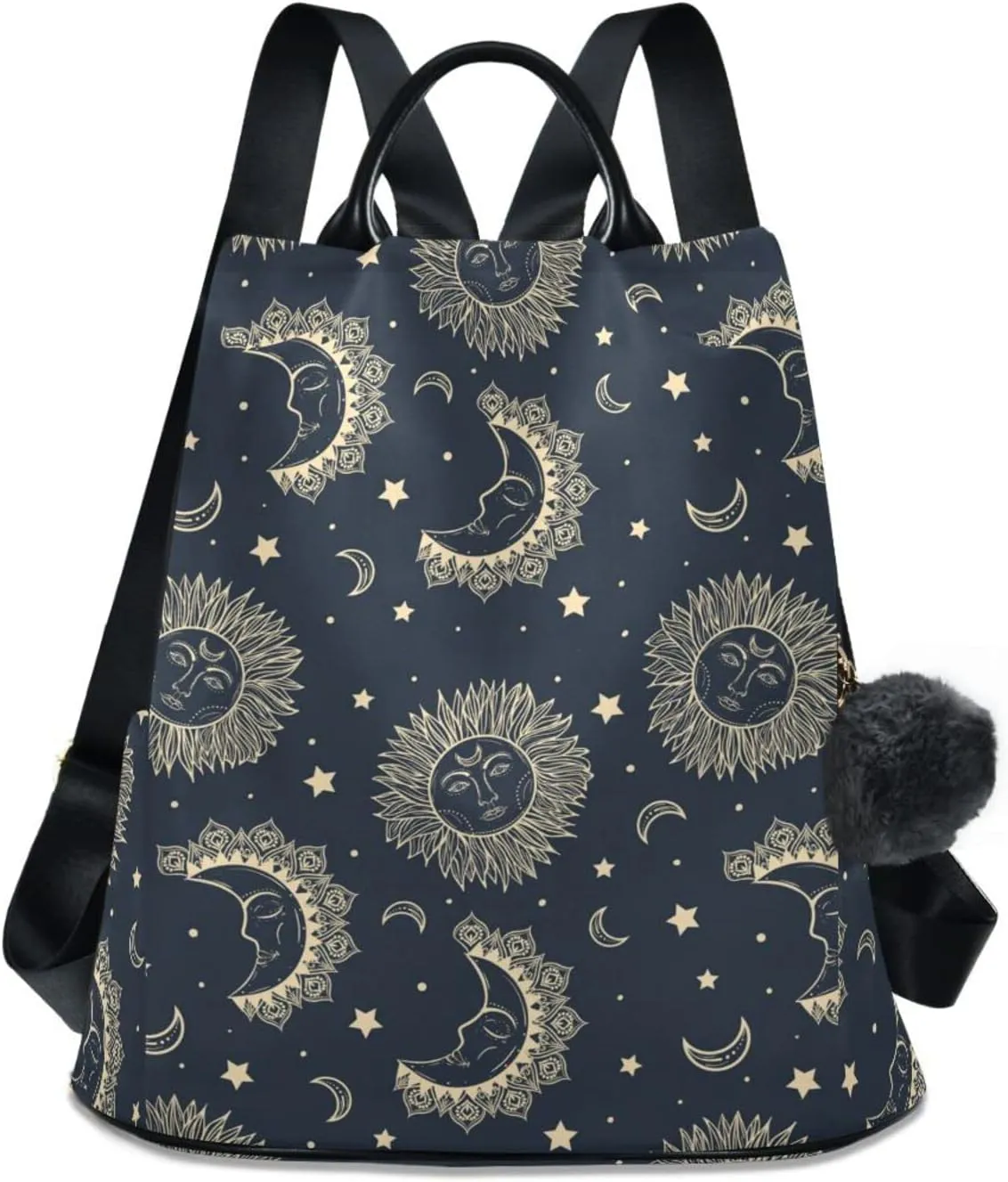senya Fashion Backpack Purse for Women, Bohemian Sun Moon Stars Backpack Shoulder Bag for Women
