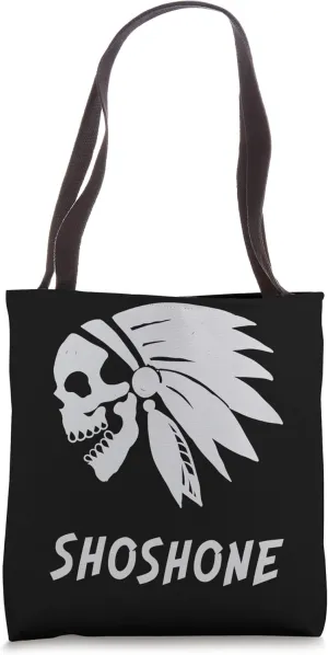 Shoshone Native American Indian Born Freedom Evil Skull Tote Bag