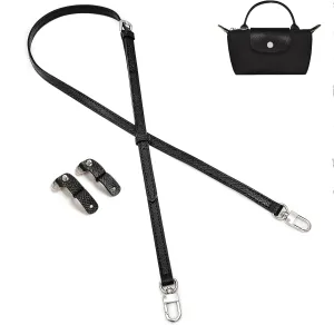 Shoulder Strap, Vachetta Leather Replacement Crossbody Handbag Strap Adjustable with 2Pcs D Rings for DIY