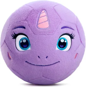 Silent Indoor Soccer Balls for Toddlers 1-3, Inflatable Soft Plush Baby Toddler Soccer Ball Toys Gifts for Kid 3-5 Year Old Girl Boy First Birthday Gift (Unicorn, Pump Include)