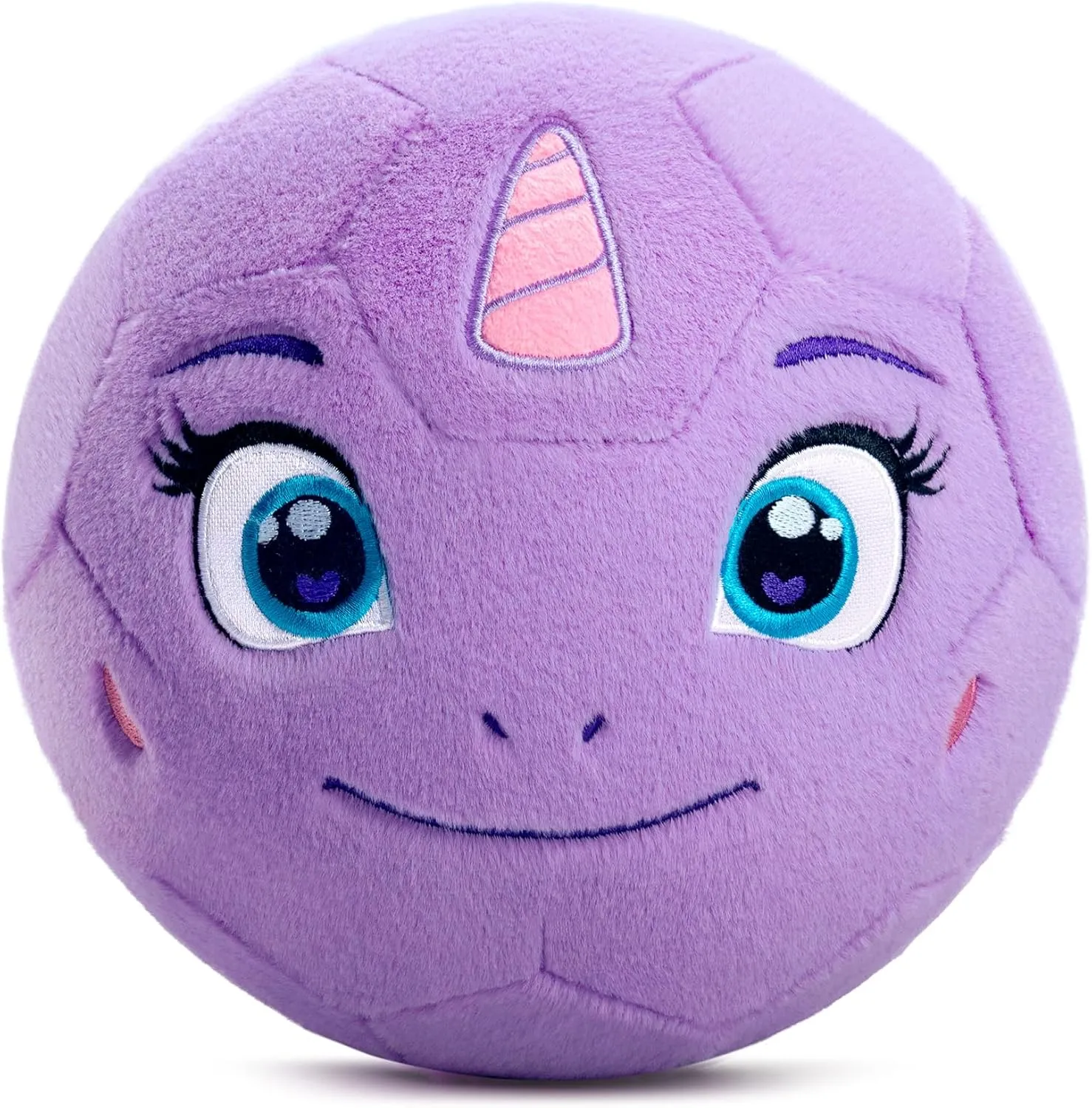 Silent Indoor Soccer Balls for Toddlers 1-3, Inflatable Soft Plush Baby Toddler Soccer Ball Toys Gifts for Kid 3-5 Year Old Girl Boy First Birthday Gift (Unicorn, Pump Include)