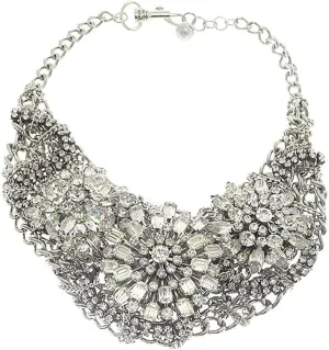 Silvertone Collage Necklace