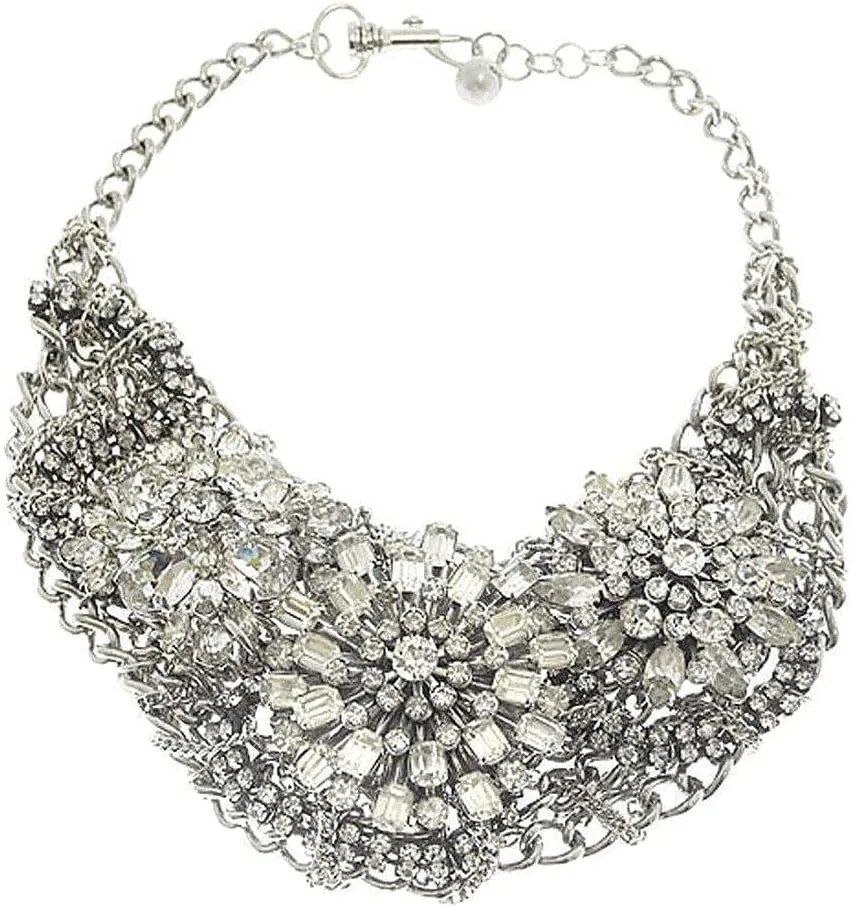 Silvertone Collage Necklace
