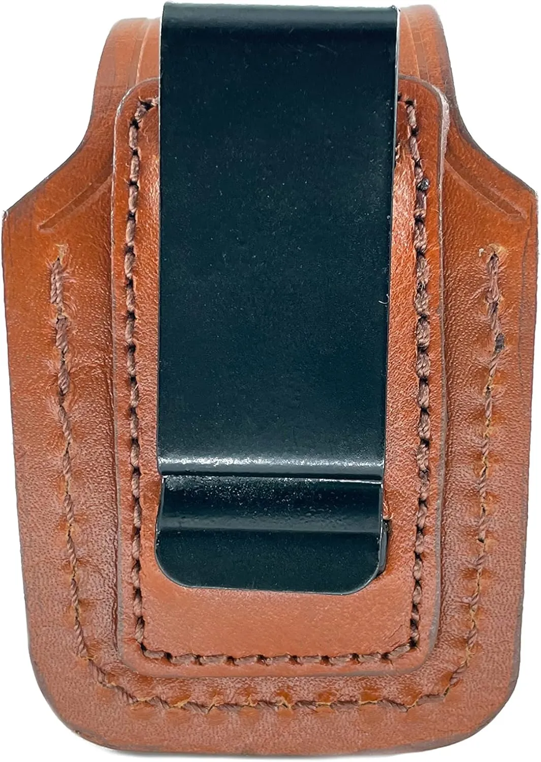 Single Speedloader Pouch for 357 Magnum 6 & 7, 44 Magnum 5, S&W .38 Special 6 Shots - Genuine Leather Carrier/Case with Belt Clip Handmade (ALISM037)